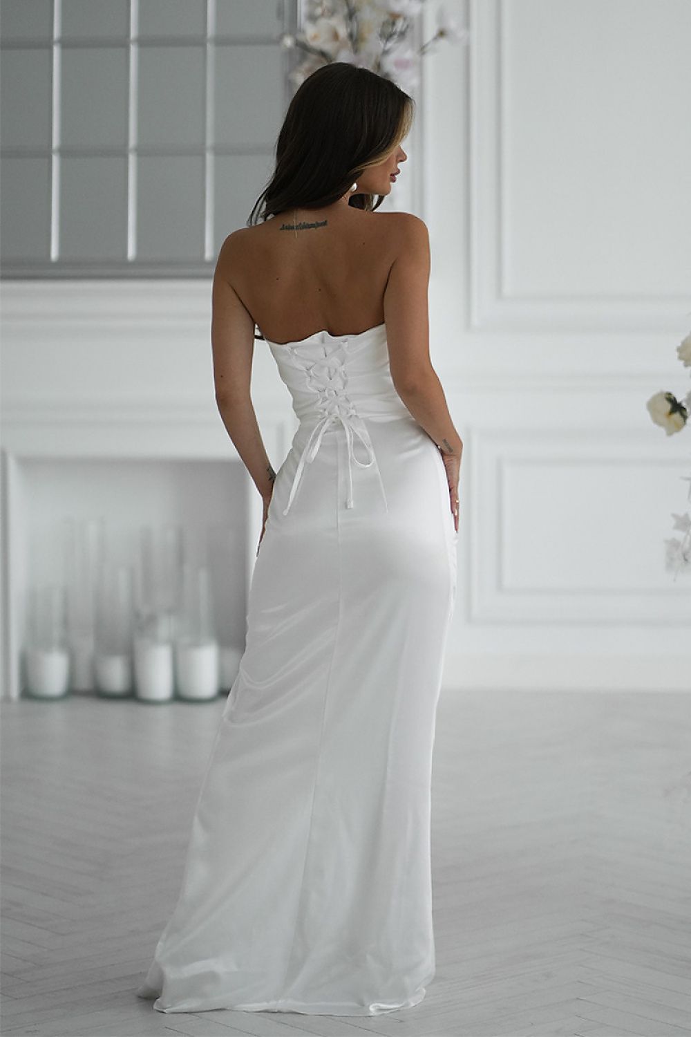 Robe longue model 219716 Bicotone