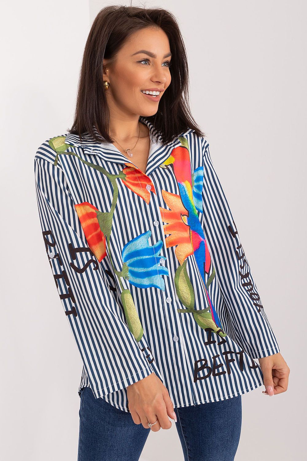  Chemise manche longue model 194187 Italy Moda 