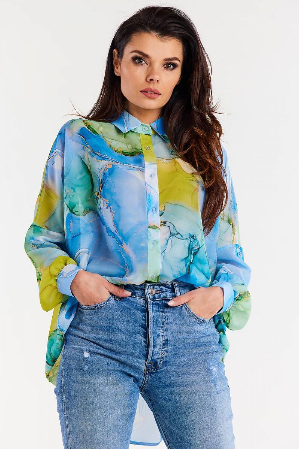 Chemise manche longue model 196618 awama 