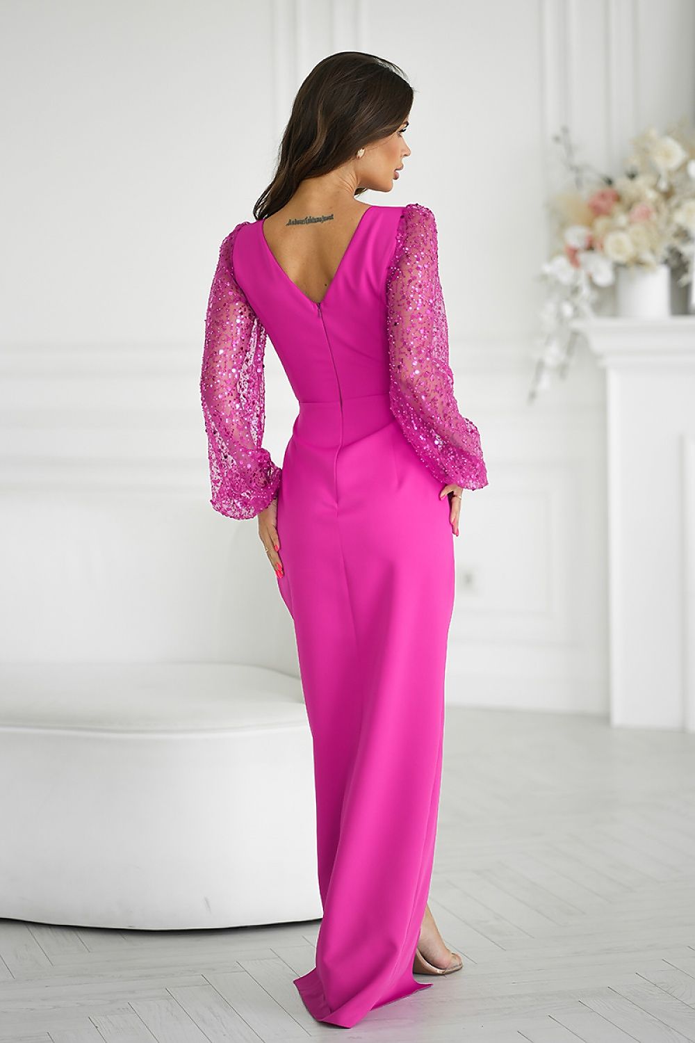  Robe longue model 199012 Bicotone 