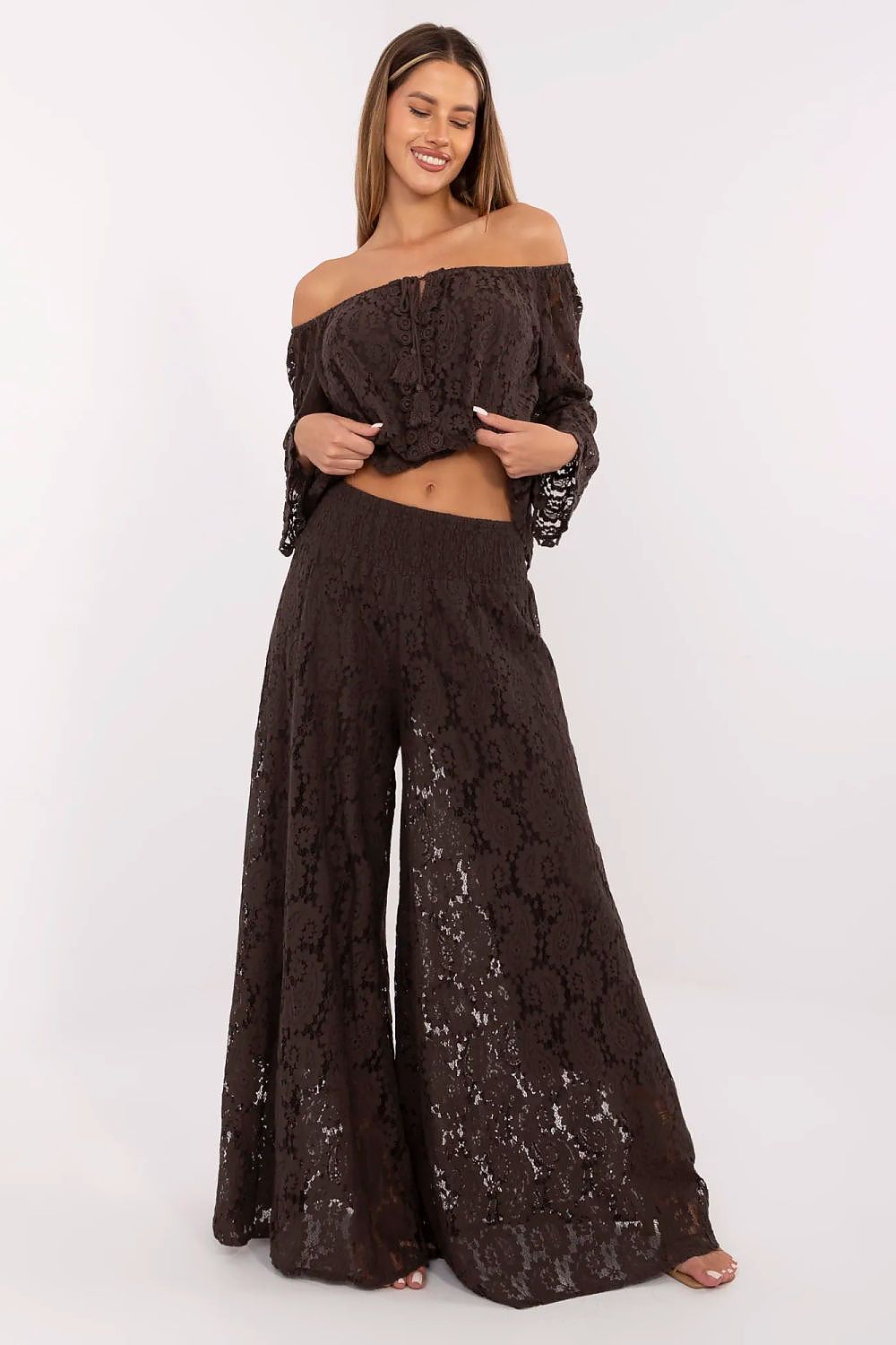 Pantalons en dentelle model 214294 Italy Moda 