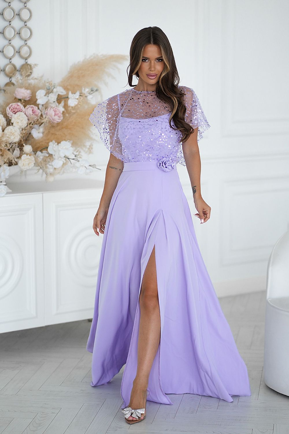  Robe longue model 219693 Bicotone 