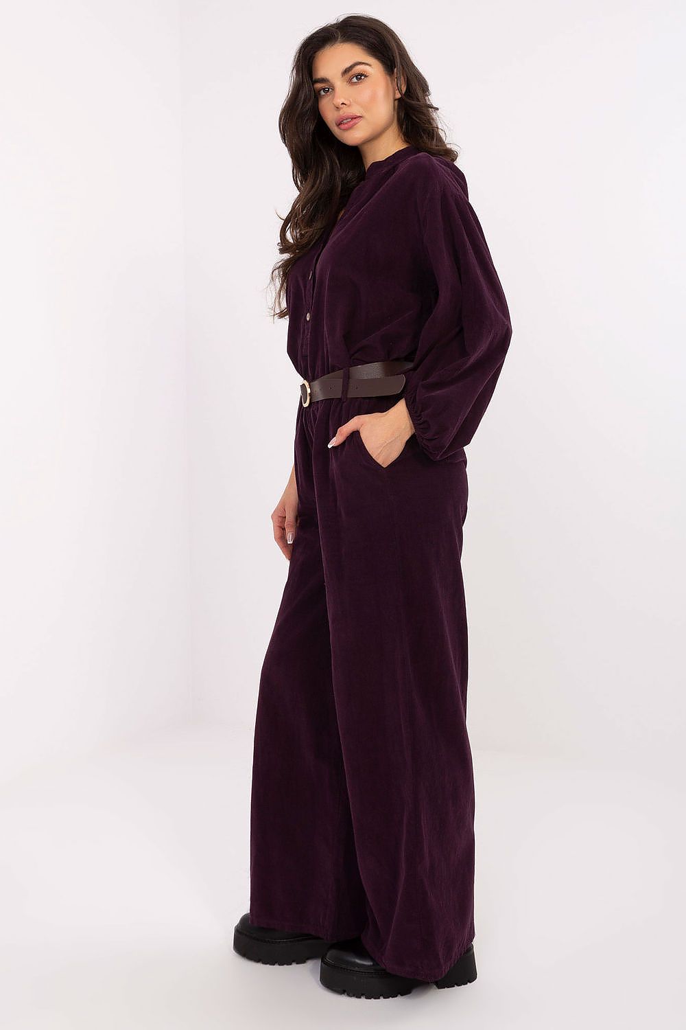  Pantalon en velours côtelé model 220285 Italy Moda 