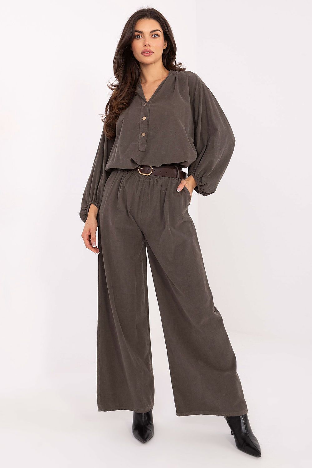  Pantalon en velours côtelé model 220286 Italy Moda 