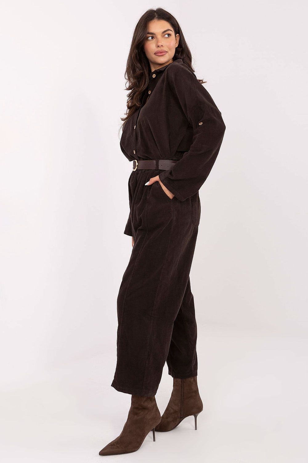  Pantalon en velours côtelé model 220816 Italy Moda 