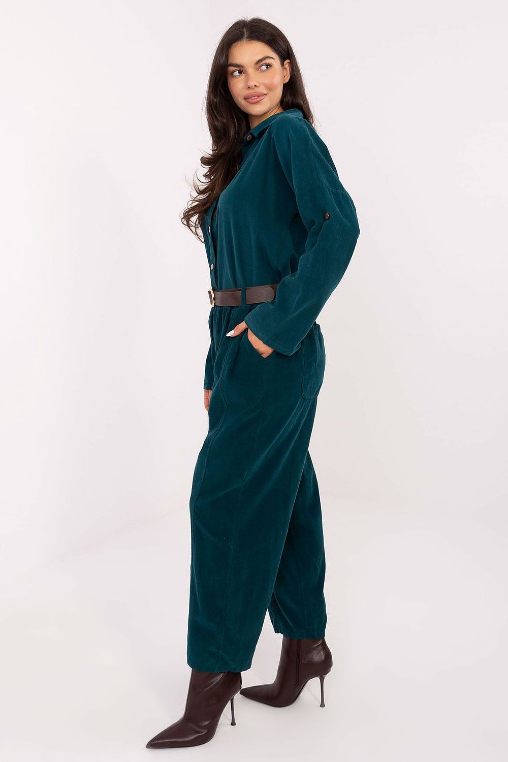 Pantalon en velours côtelé model 220819 Italy Moda 