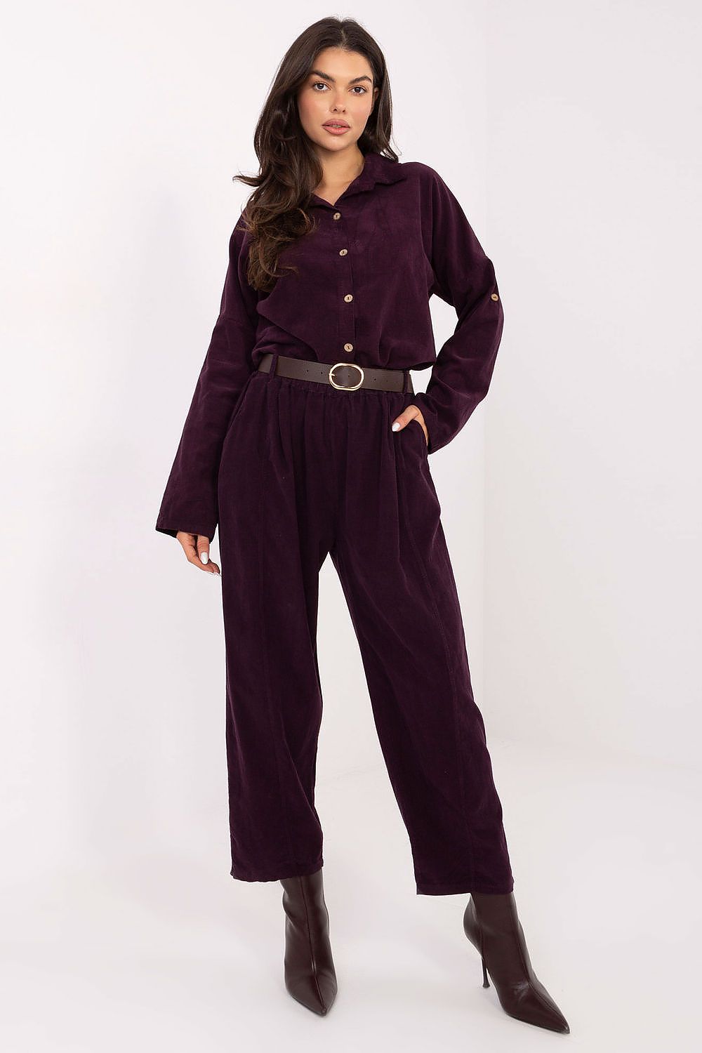  Pantalon en velours côtelé model 220820 Italy Moda 